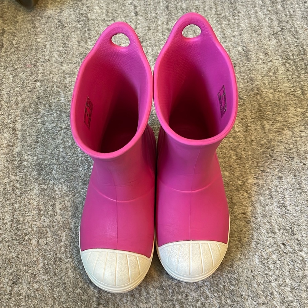 Croc pink Rain Boots